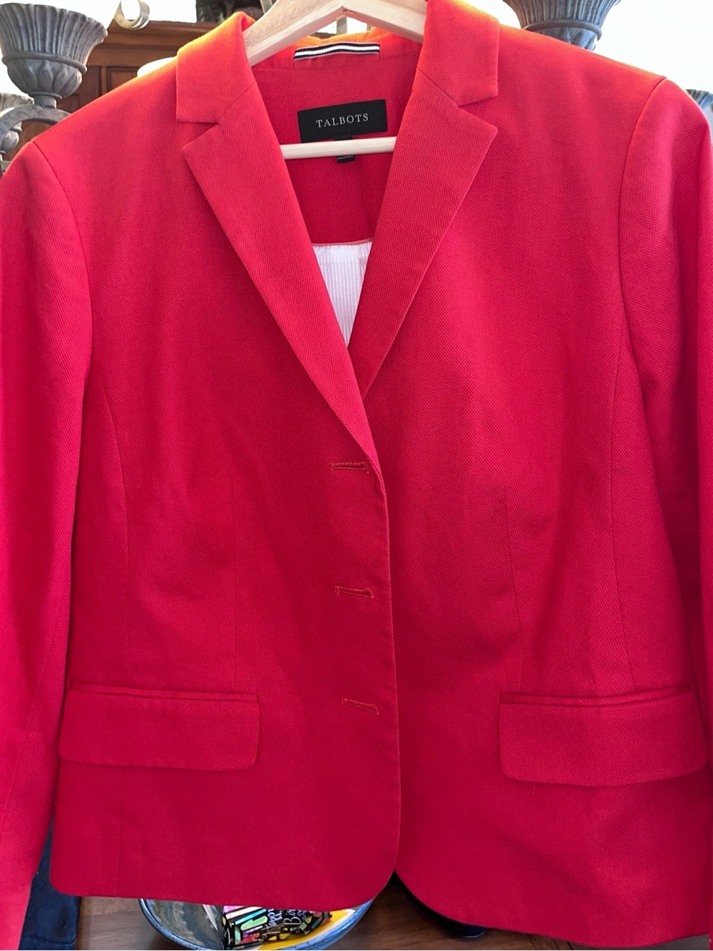 Talbots Bright Red Women's Blazer Jacket